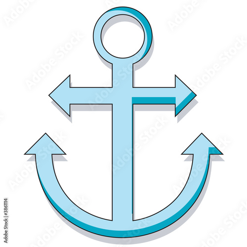 Cartoon style anchor