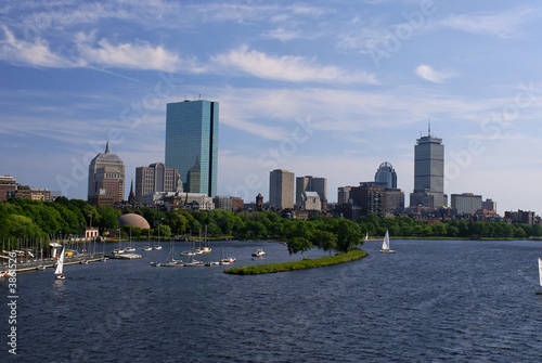 view of the river charles in boston