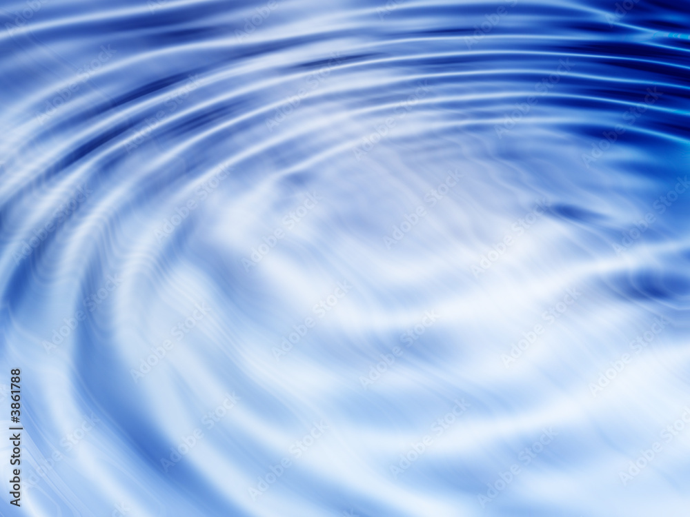 Closeup of blue rippling water