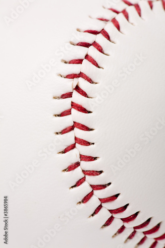 a Baseball close up shot
