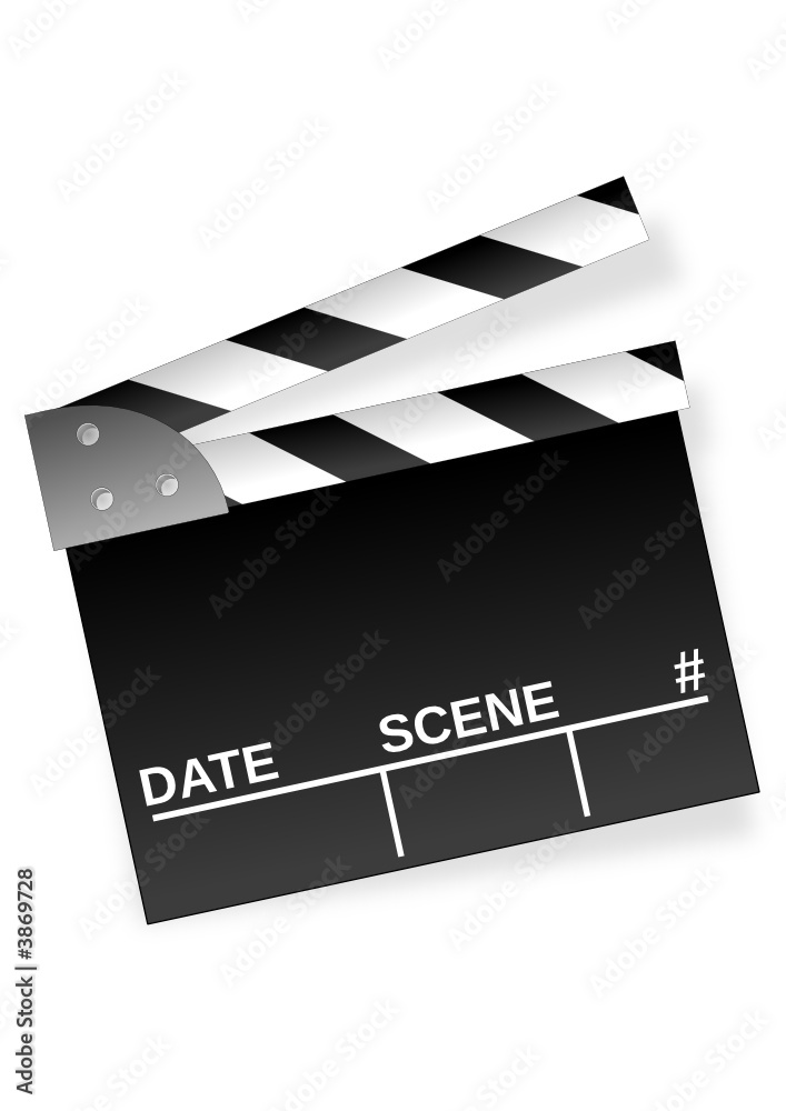 Naklejka premium Clap de cinéma