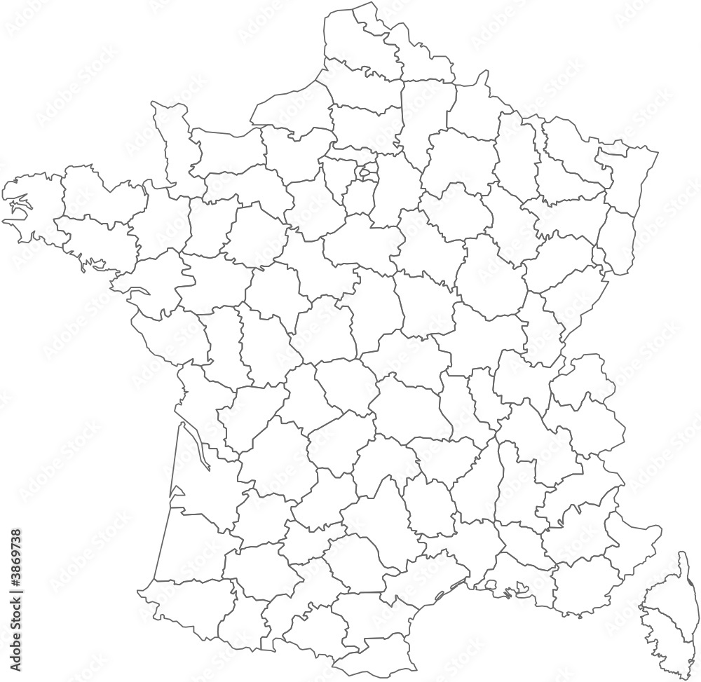 carte des départements francais