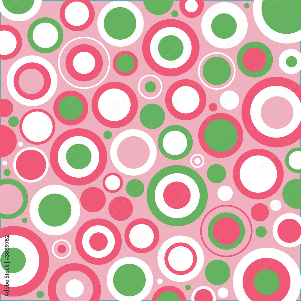 Pink, Green and White Circles Pink, Green and White Circles