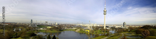 Panorama des Münchner Olympiaparks