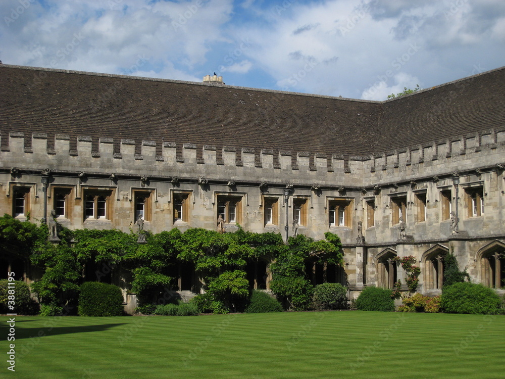 Oxford University, Magdalen College courtyard cloisters