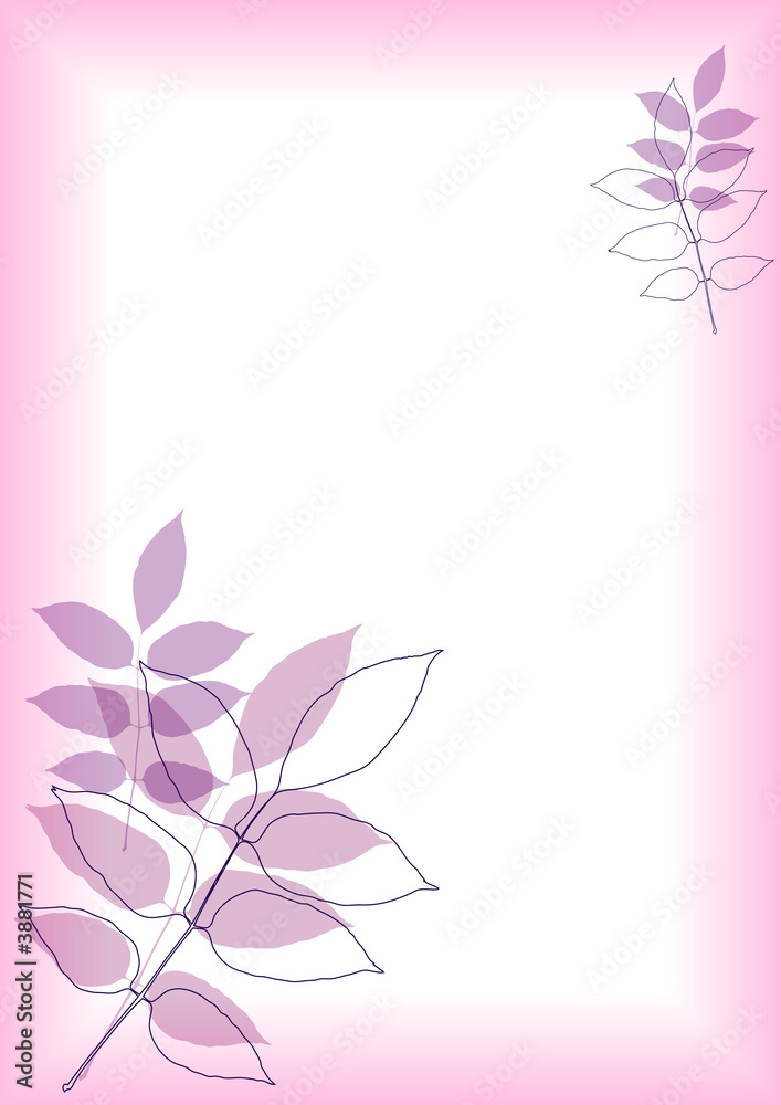 Naklejka premium Foliage border and background