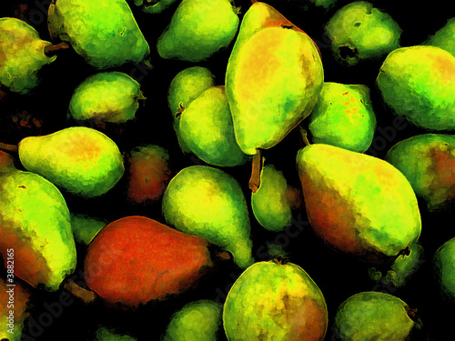 Painted pears