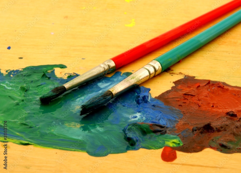 Obraz premium Mixed tempera colors