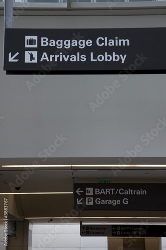 Arrivals signage