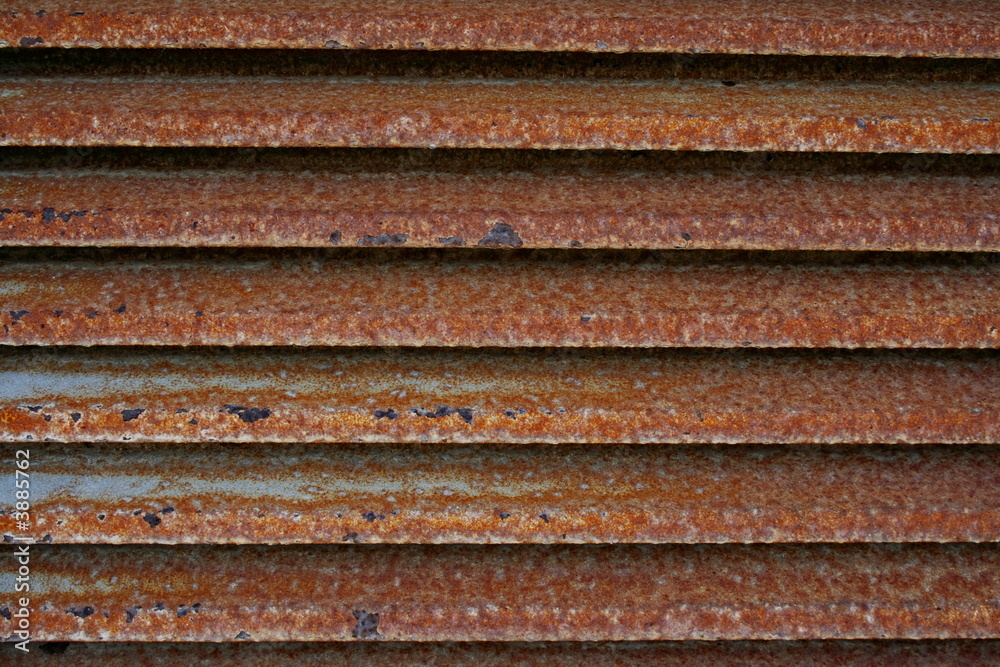 Rusty steel grill