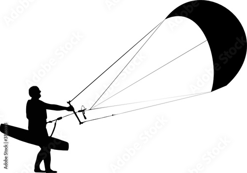 kitesurfer silhouette