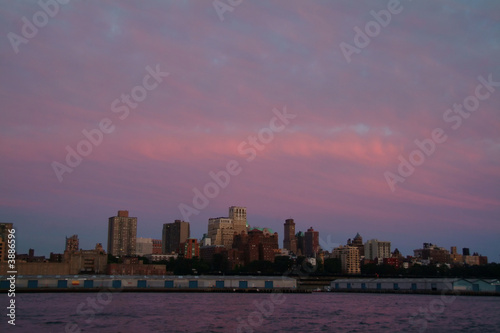 Brookyn and the East River at sunset from Lower Manhattan