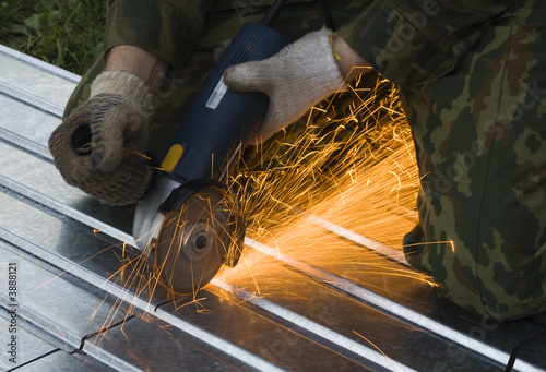 metal cutting sparks