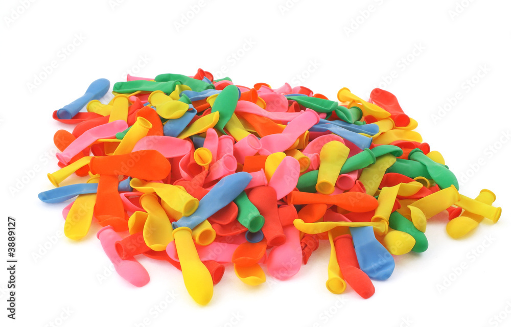 pile of multicolored flat baloons on white background pile of multicolored flat baloons on white background