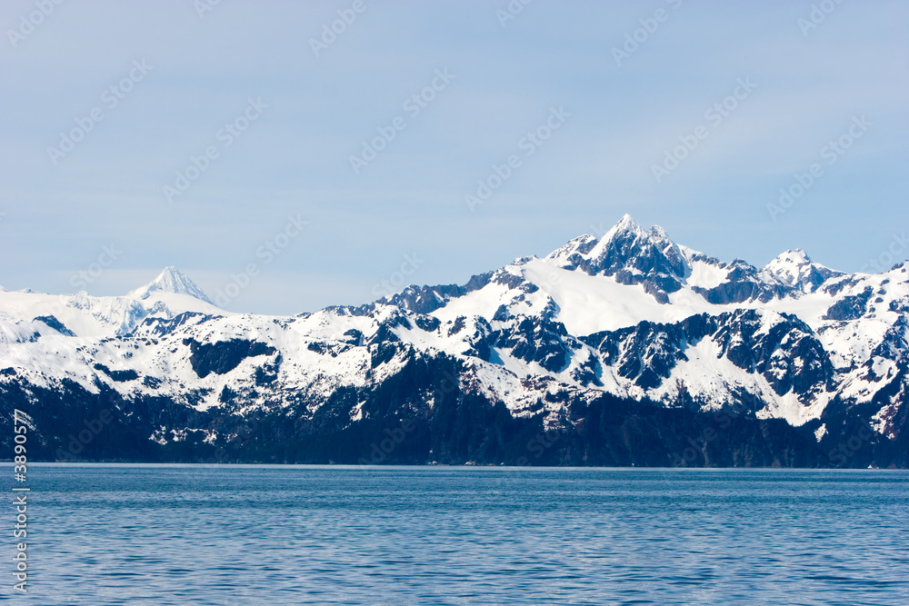 Snowy Alaska mountain peaks