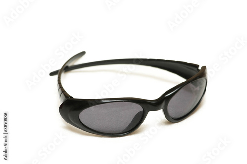 Black sunglasses isolated on the white background