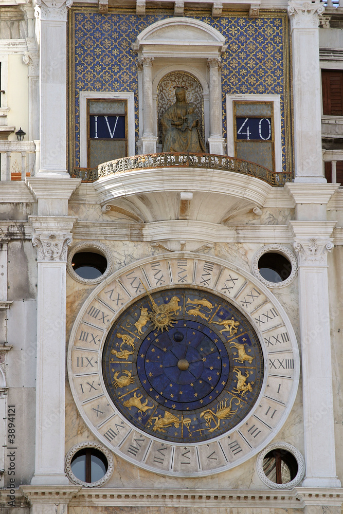 Reloj Plaza de San Marco en Venecia. Italia