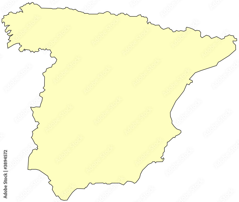 Carte d'Espagne simple