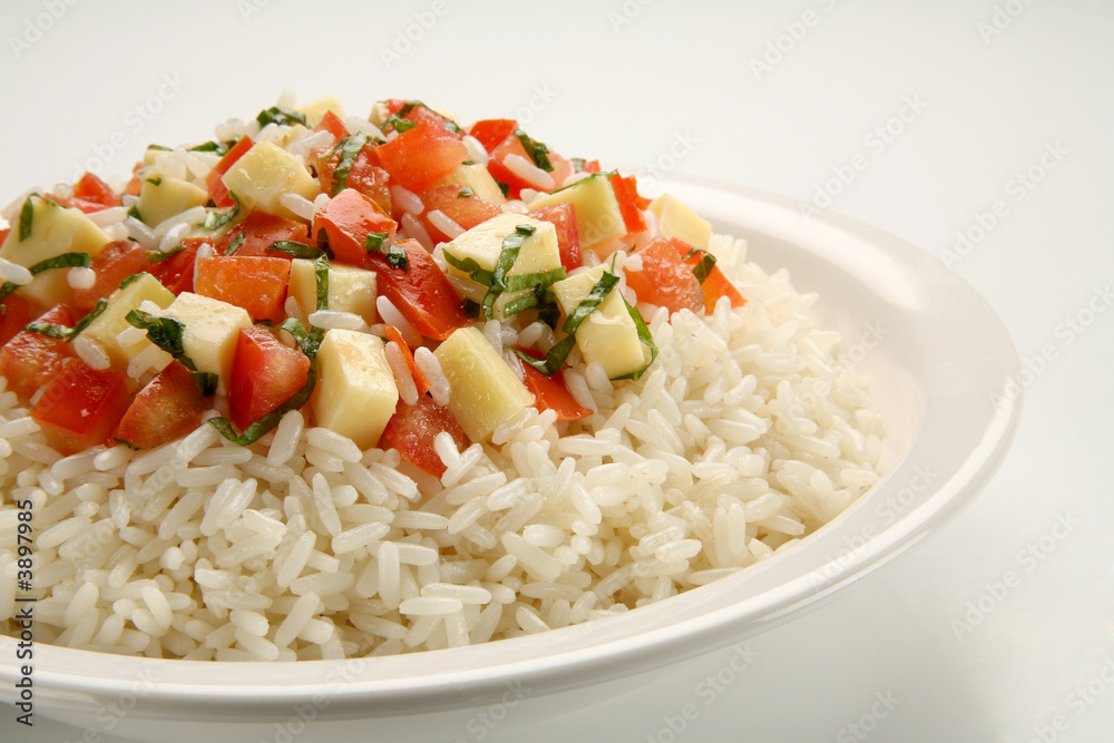 recipe of rice, tomatoes, basil, and mozzarella cheese recipe of rice, tomatoes, basil, and mozzarella cheese