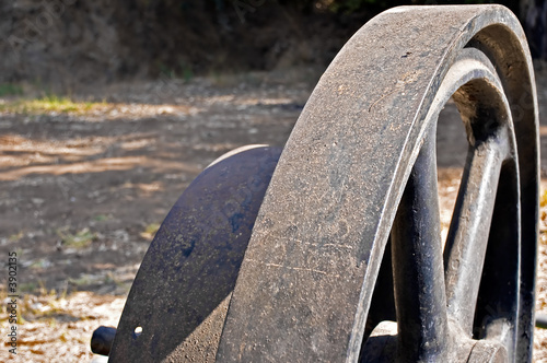 A wheel from its side