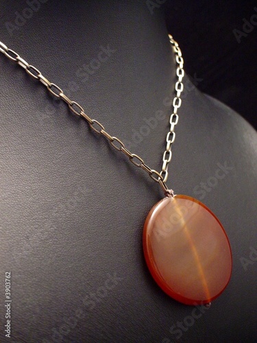 Brown stone neckace photo