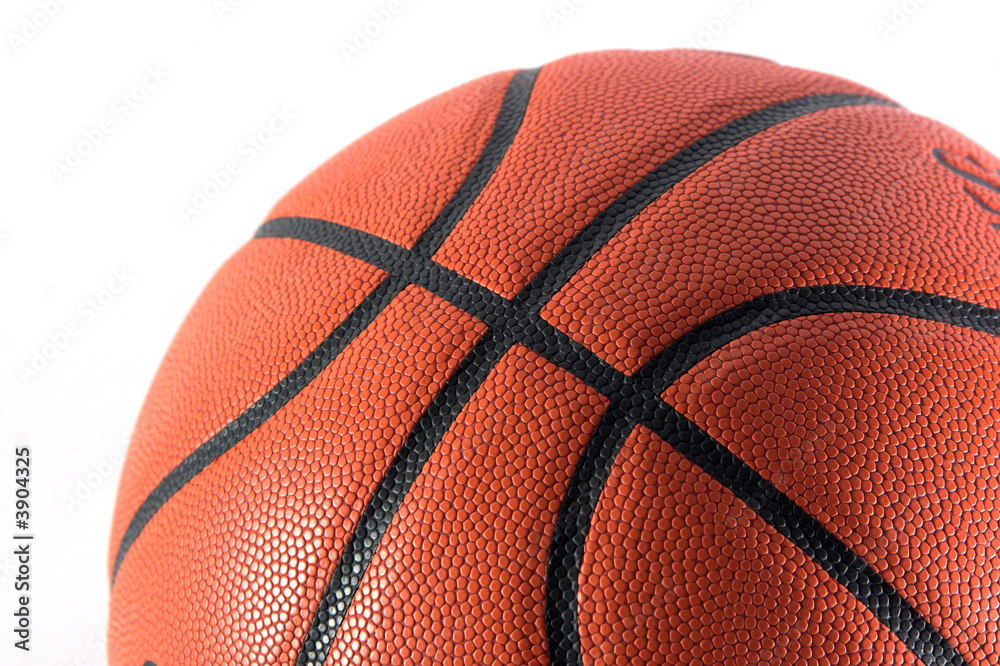 Fototapeta premium Basketball closeup isolated on white