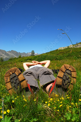 Repos dans l'herbe photo