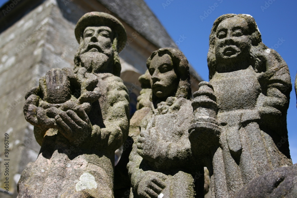 Obraz premium Personnages du calvaire de Saint-Thégonnec (Finistère)