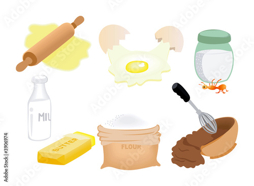 Ingredient Icons with Clipping Paths