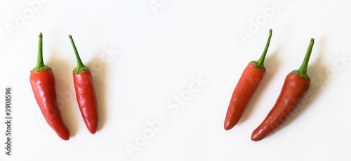 Chili peppers in Quote Unquote formation