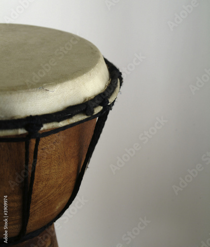 djembe drum with copy space on right