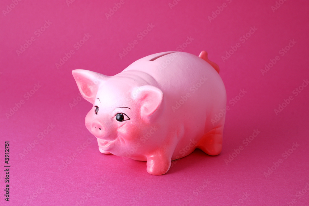 Pink piggy bank