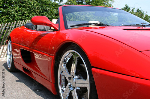 red convertible supercar