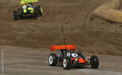 RC toy car in a rally championship race