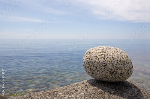 Large granite stones of sea coast.
