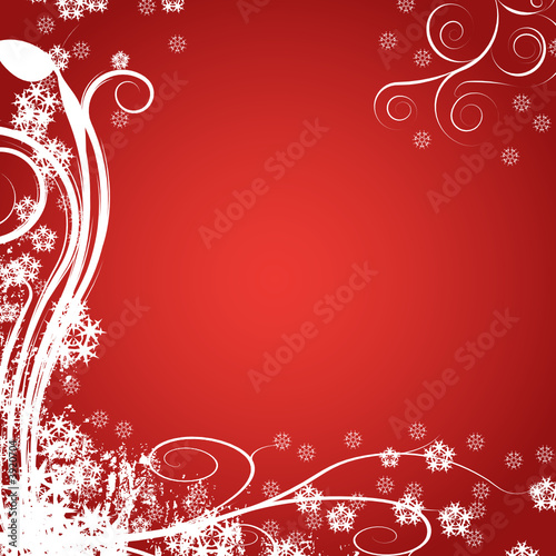 red and white winter vector background design