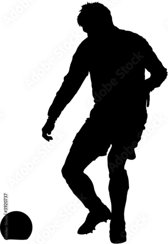 Sport silhouette - Soccer player photo