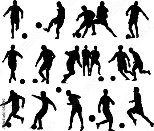 Sport silhouette - Soccer players photo