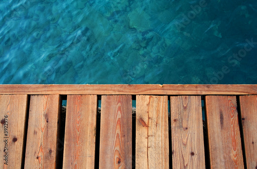 sea and wooden dock