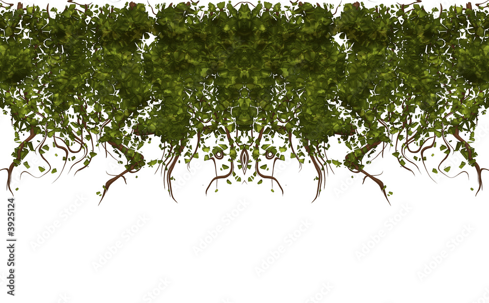 large illustration of ivy or vines hanging down Stock Illustration
