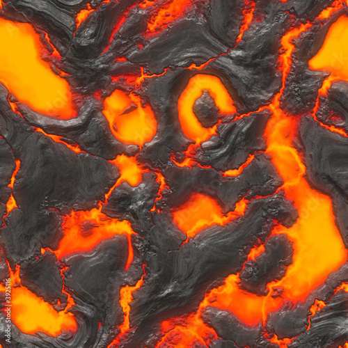a large background image of molten lava
