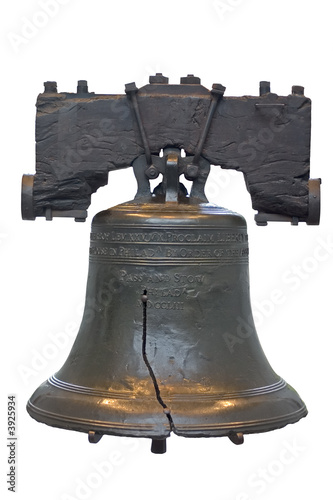 US Independence Bell isolated on white