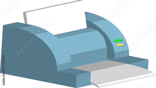 Illustration of a computer printer