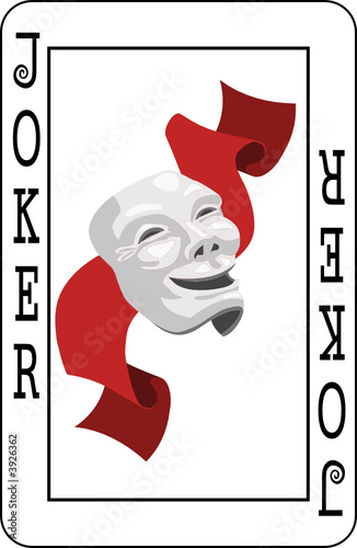 Joker card from deck of playing cards