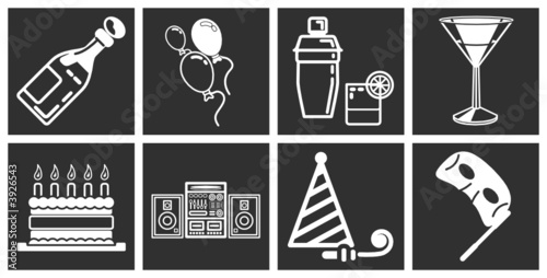 icons or design elements relating to parties