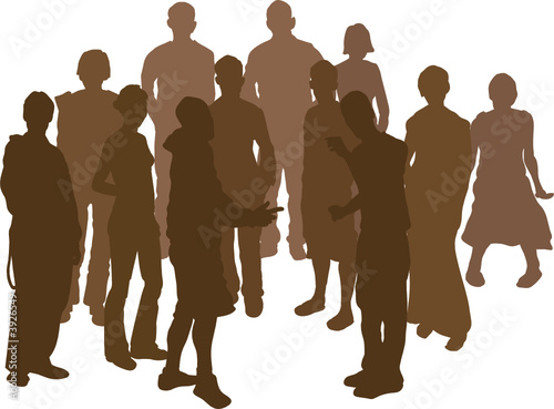 A group of 12 funky young friends