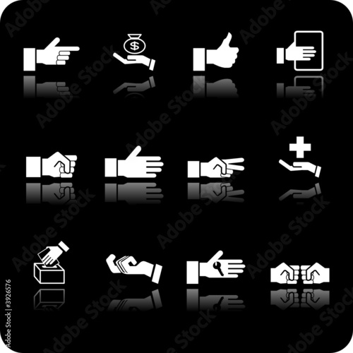 A hand elements icon set