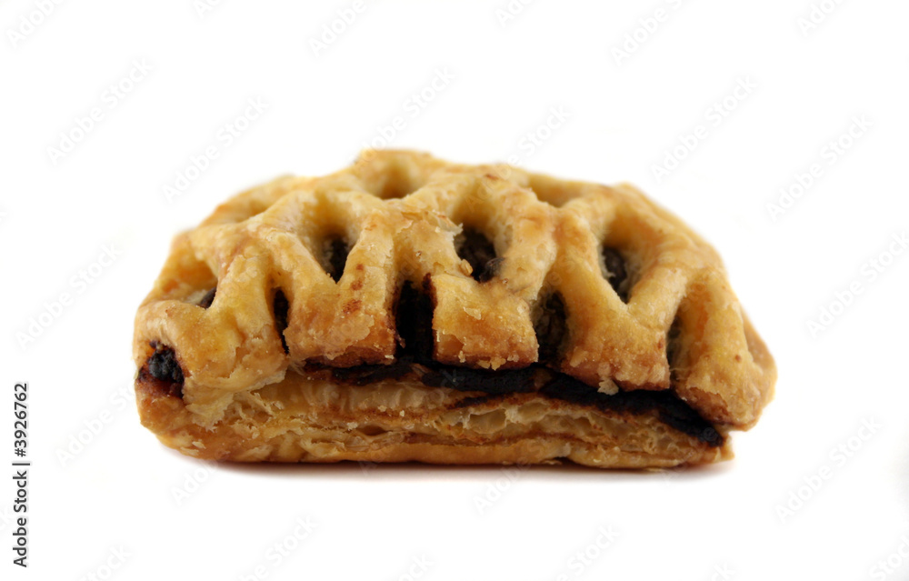 Delicious chocolate danish lattice pastry ready to eat. Delicious chocolate danish lattice pastry ready to eat.