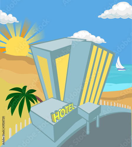 hotel on a beach
