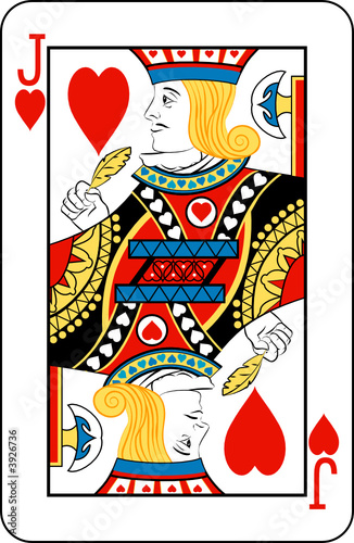 Jack of Hearts from deck of playing cards